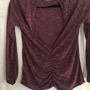Zella long sleeve active shirt with open back